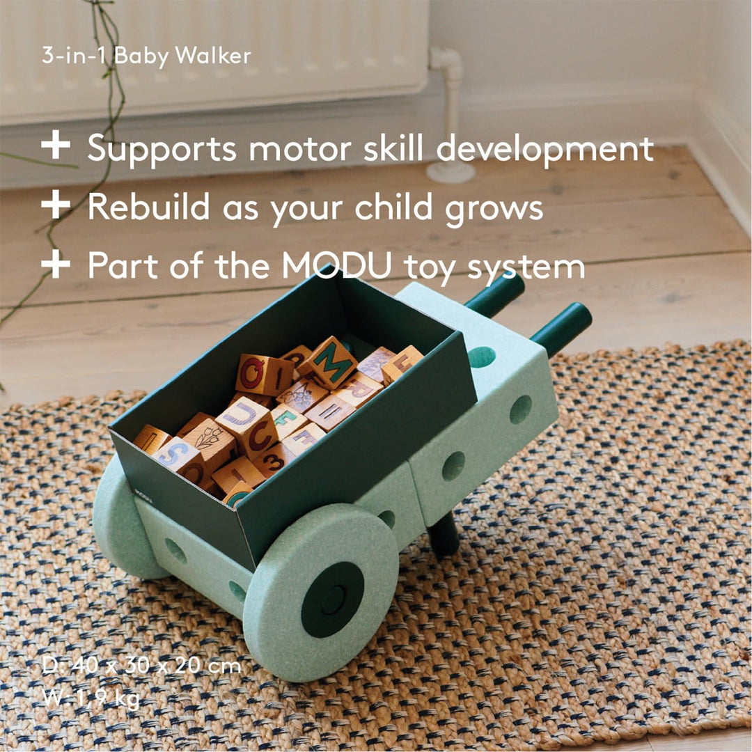 MODU 3-in-1 Baby Walker Ocean Mint - Laufwagen, Schubkarre + Tritthocker und mehr - NEU - schönes na