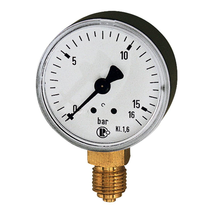 RIEGLER 101789-6304 Standardmanometer, Stahlblechgeh., G 1/4 unten, -1/+3,0 bar, Ø 63, 1Stk