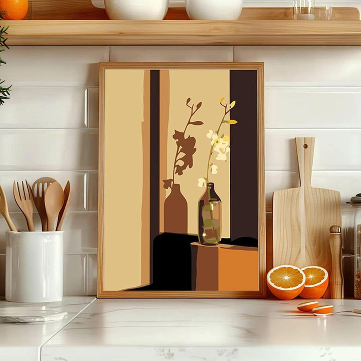 JATOK 6 Stück Malen Nach Zahlen Erwachsene, Paint by Numbers Malen Nach Zahlen, DIY Rosen mit Pinsel
