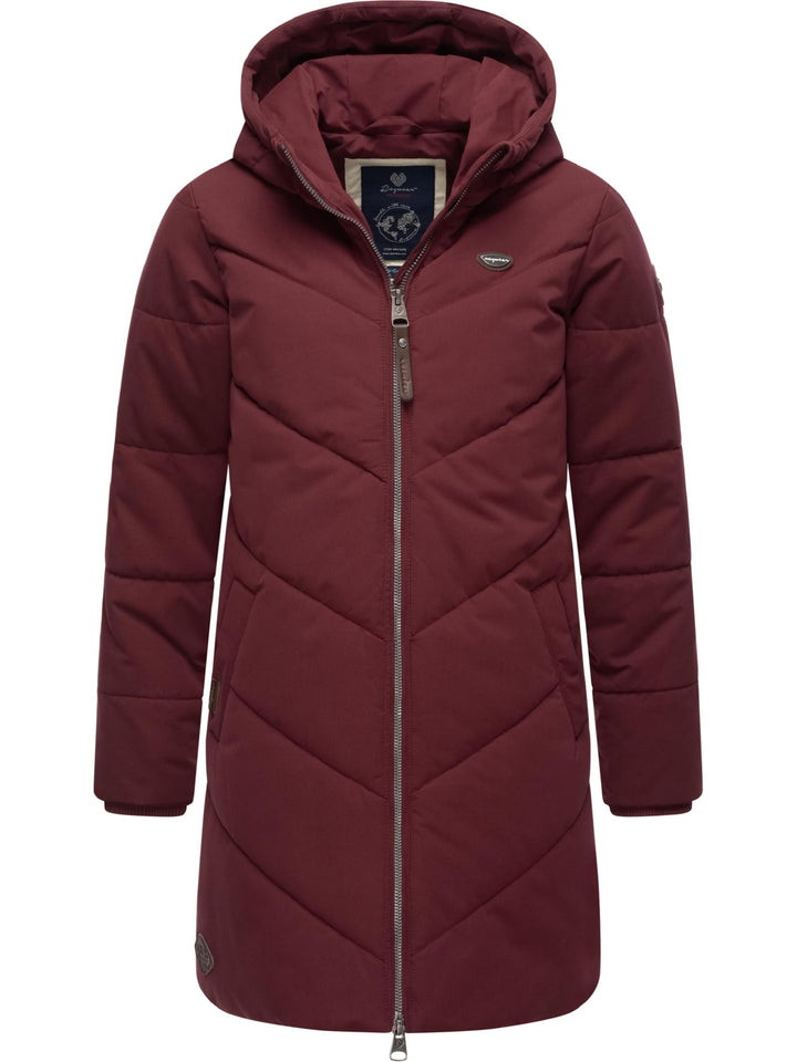 Ragwear Kinder Mädchen Warmer Winter Steppmantel mit Kapuze Rebbie 128-170 170 Wine Red23, 170 Wine
