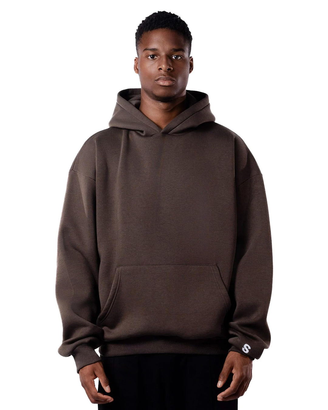 STATEMENT Basic Hoodie - Unisex Premium Pullover mit Kapuze XXL Brown, XXL Brown