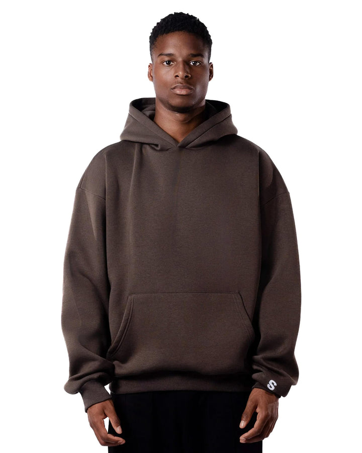 STATEMENT Basic Hoodie - Unisex Premium Pullover mit Kapuze XXL Brown, XXL Brown