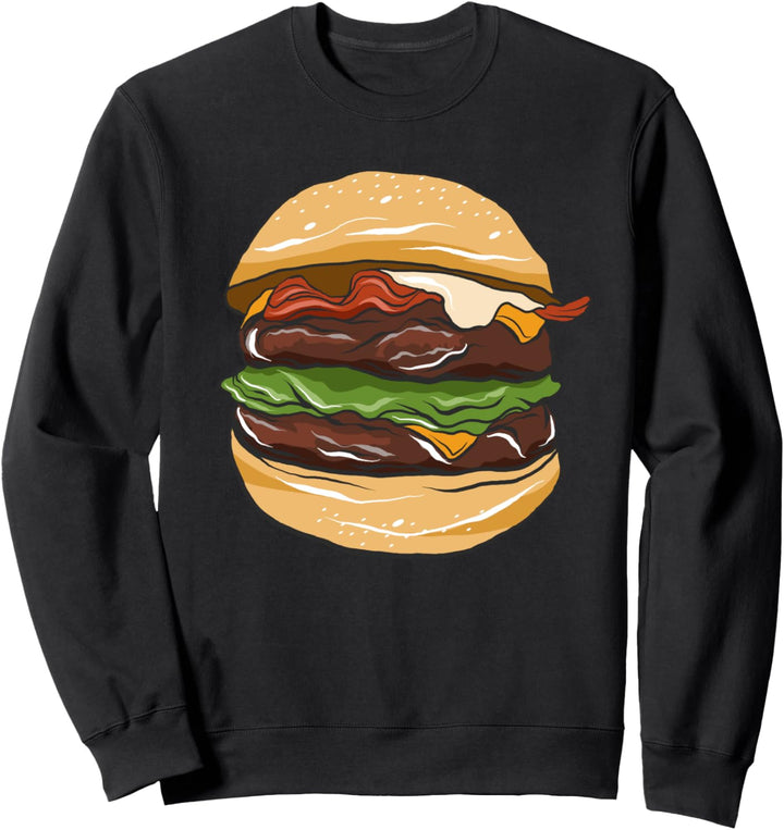 Saftig gegrillter Burger Hamburger Cheeseburger Sandwich Sweatshirt