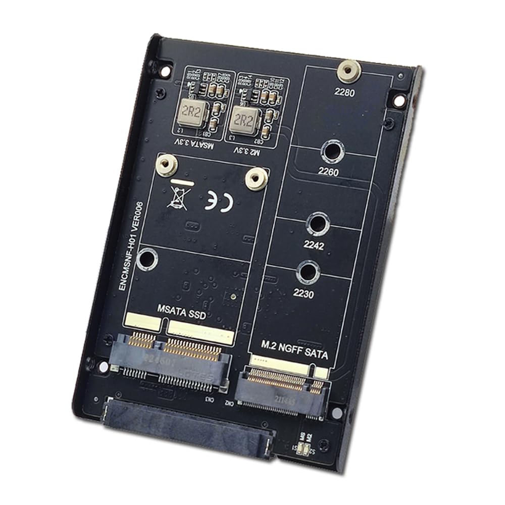 cablecc B+M SSD-Karte Dual MSATA NGFF JBOD Raid0 Span Bridge zu SATA Combo 2,5-Zoll-HDD-Festplatteng