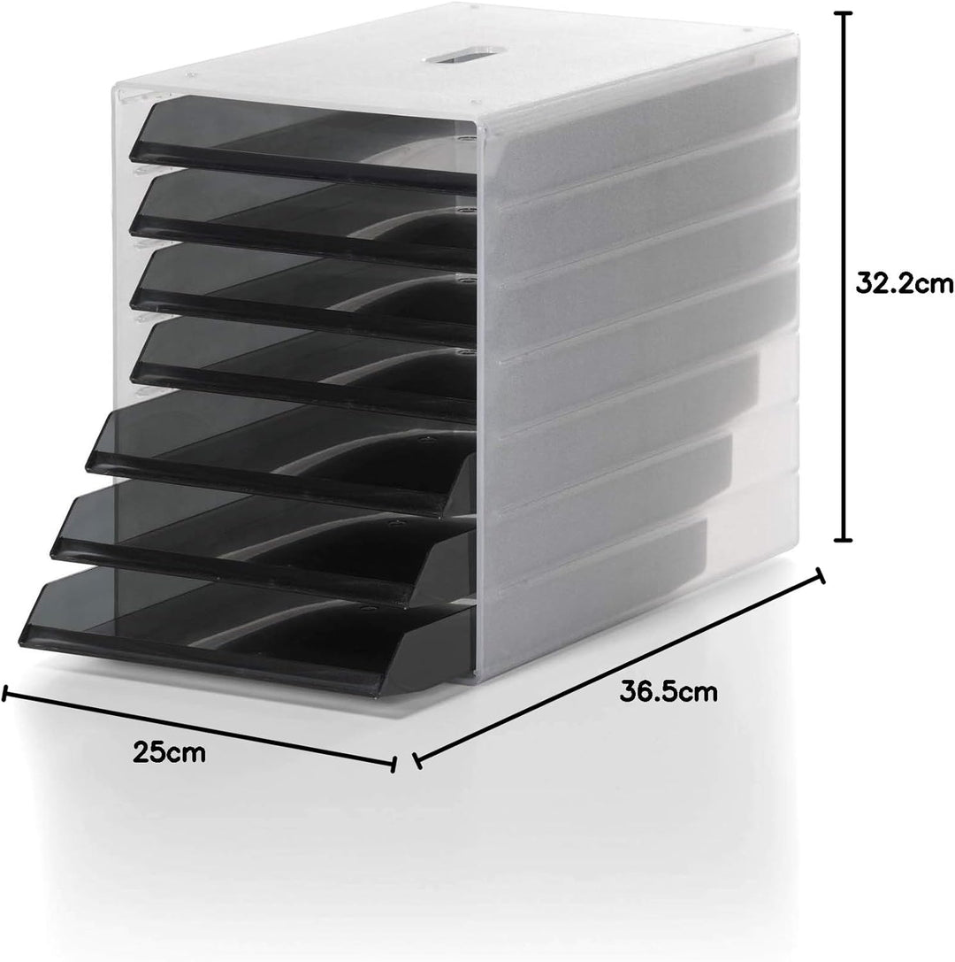 Durable Schubladenbox Idealbox, 7 Fächer, grau, 1712000050 Grau ohne Frontplatte, Grau ohne Frontpla