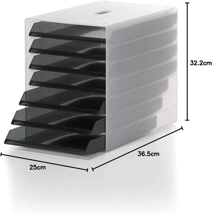 Durable Schubladenbox Idealbox, 7 Fächer, grau, 1712000050 Grau ohne Frontplatte, Grau ohne Frontpla
