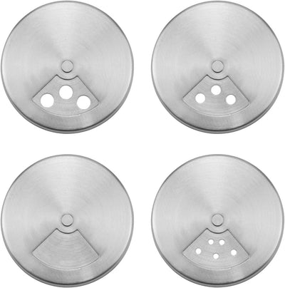 Lawei 16er-set Gewürzgläser-Set Silber 90ml Edelstahl Vorratsgläser Gewürzdosen mit Sichtfenster, Ge