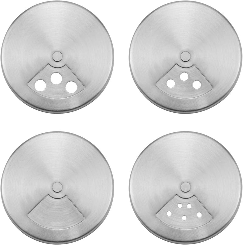 Lawei 16er-set Gewürzgläser-Set Silber 90ml Edelstahl Vorratsgläser Gewürzdosen mit Sichtfenster, Ge