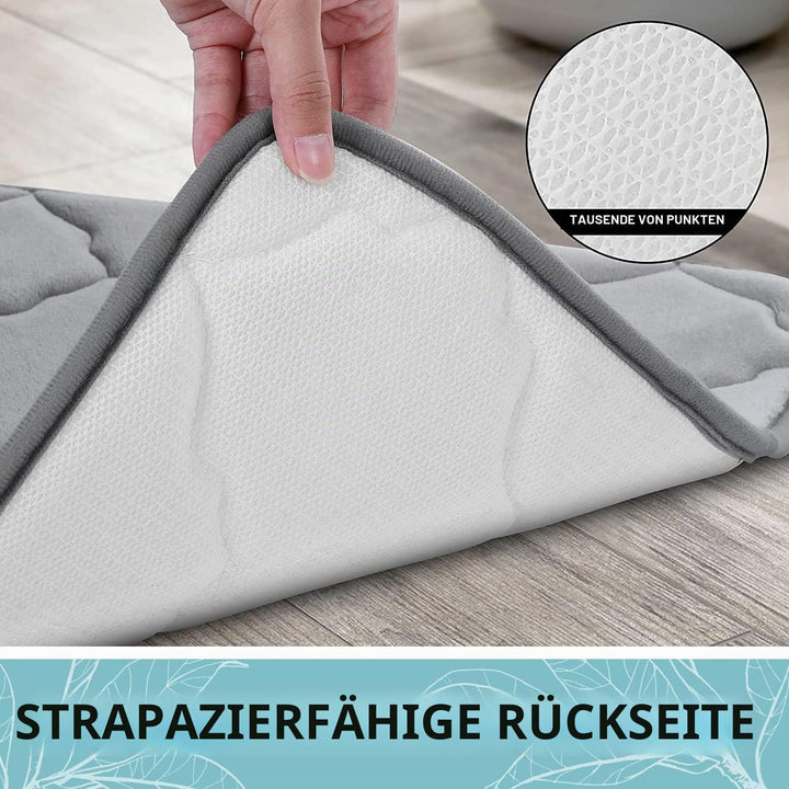 Homaxy Memory Foam Badezimmerteppich rutschfest Badematte Weich Badteppich Saugfähige Badvorleger Wa