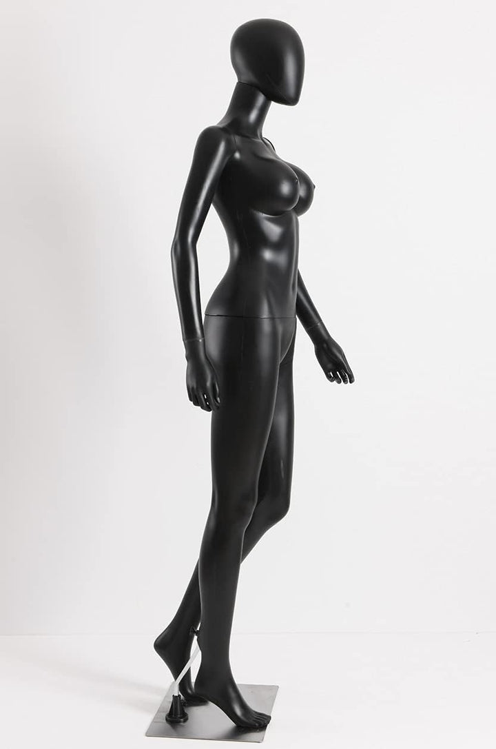 EurotonDisplay SLF2-Black schwarz matt abstrakte Schaufensterpuppe weiblich grosser Brustumfang mit