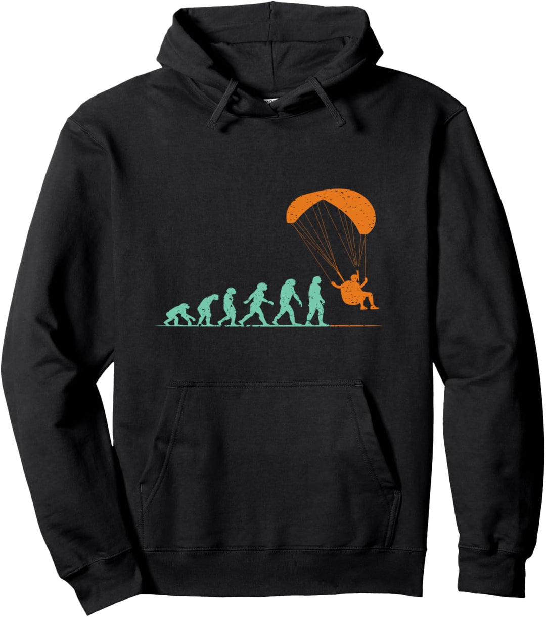 Gleitschirm Evolution Paragliden Retro Pullover Hoodie