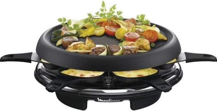 Moulinex Crêpier 6 Coupelles Accessimo RE151812 Raclette Plancha Crêpes-Pfanne, 6 Schälchen, Schwarz