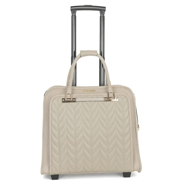 Bowatex Kompakte Rollen Damen Aktentasche Trolley Gross Beige Hell Laptoptrolley