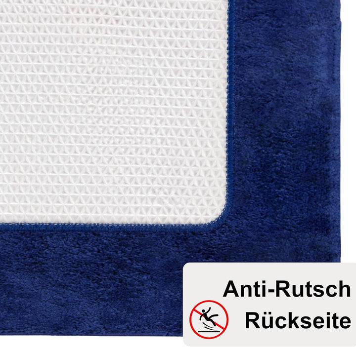 Brandsseller Badematte 70x120 cm Badezimmerteppich Badvorleger Badeteppich Blau 70x120 cm Blau, 70x1