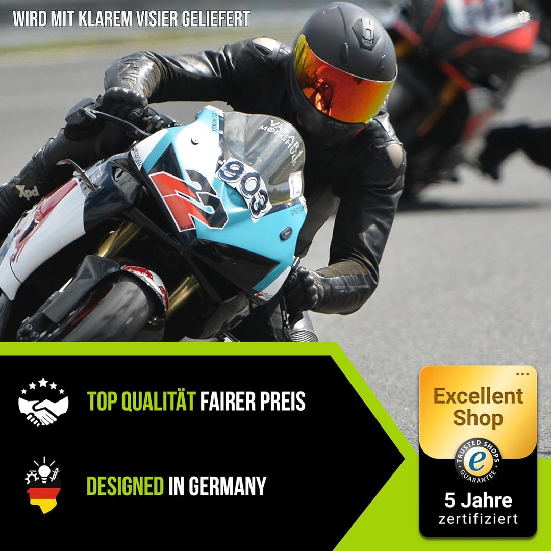 Broken Head BeProud Carbon Rot matt Limitierte Sonderedition - sportlicher Racing Motorrad-Helm L (5