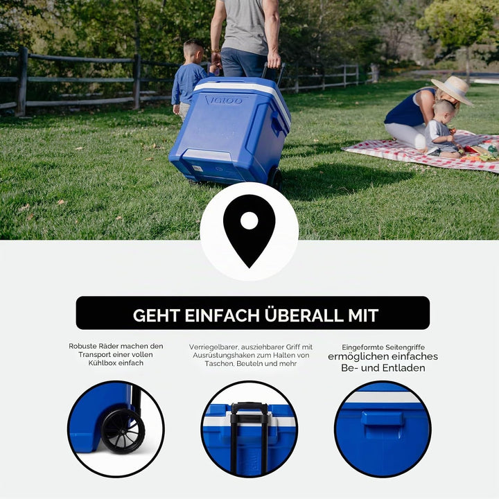 IGLOO Profile II 28 Roller Kühler, blau, 28 Liter