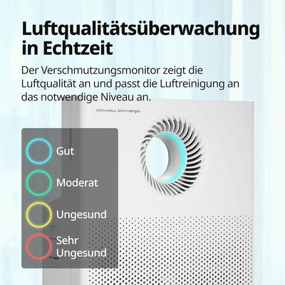 COWAY AIRMEGA JET Luftreiniger AP-1220B mit GreenHEPA Technologie – Entfernt 99,999% der Partikel bi