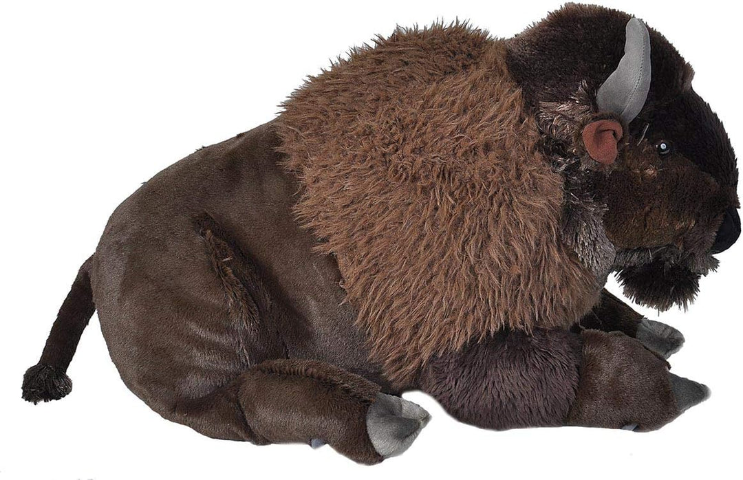 Wild Republic 19307 Jumbo Plüsch Bison Wisent, grosses Kuscheltier, Plüschtier, Cuddlekins, 76 cm, B