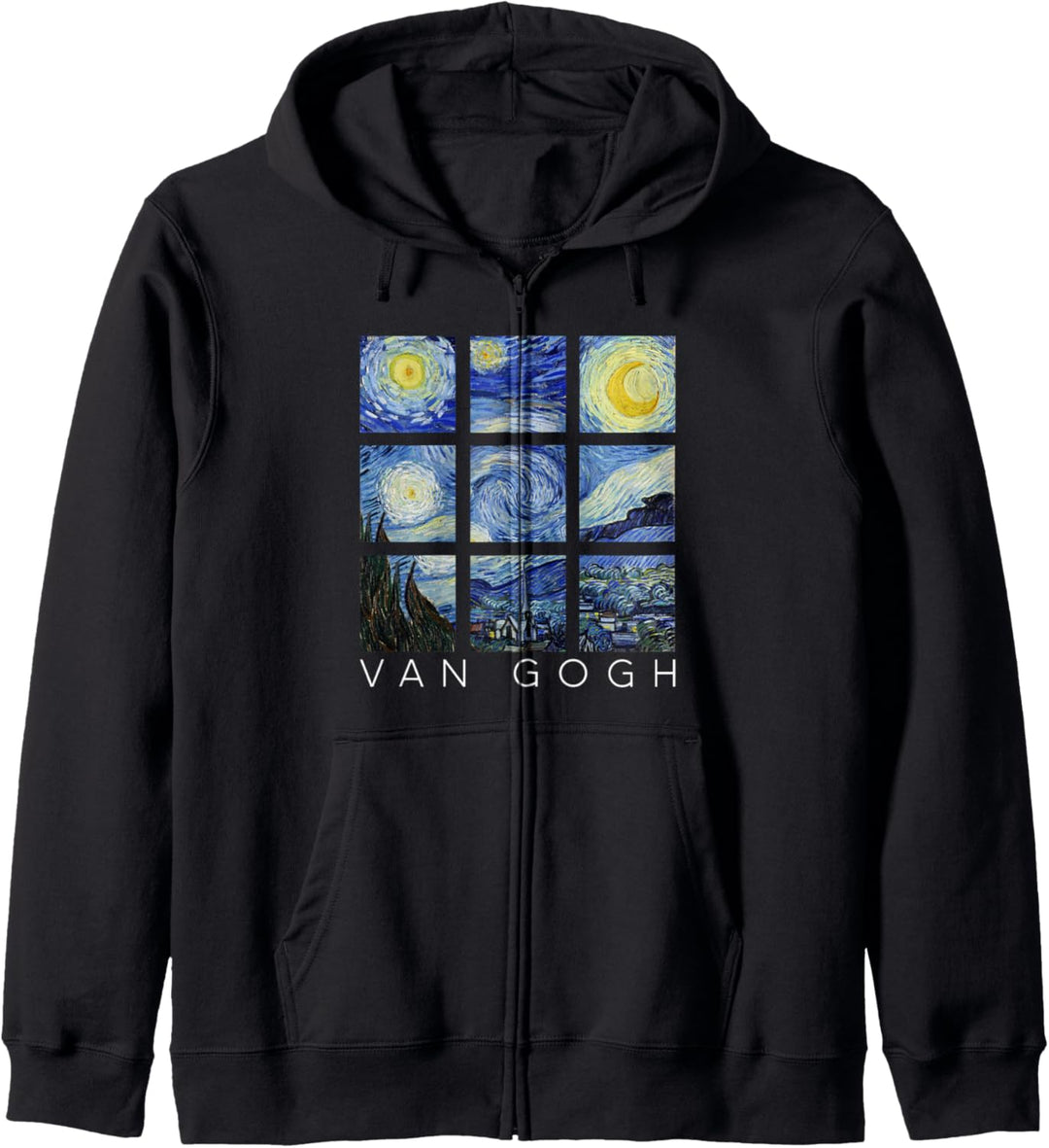 Van Gogh Malerei Collage mit Sternennacht Vincent Van Gogh Kapuzenjacke