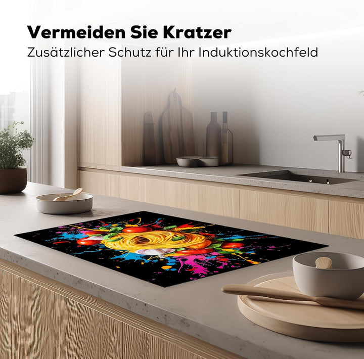 Herdabdeckplatte 80x52 cm Einteilig Küche Herdabdeckung Induktionsfeld Ceranfeld Herdabdeckplatten V