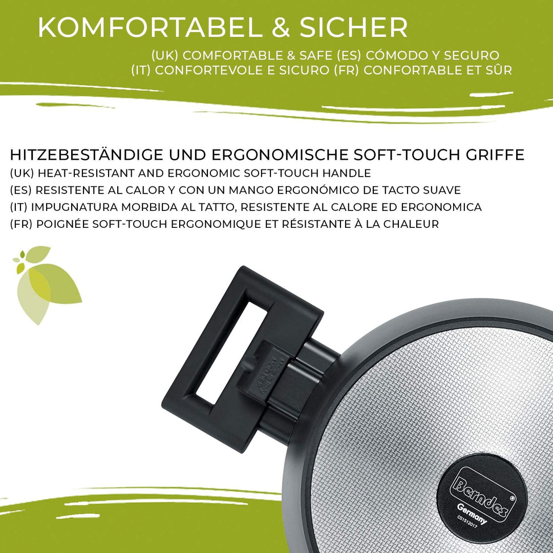 Berndes 013367 Servierpfanne Starter Alu Induction b.nature, kratzfeste Beschichtung aus Quarz, mit