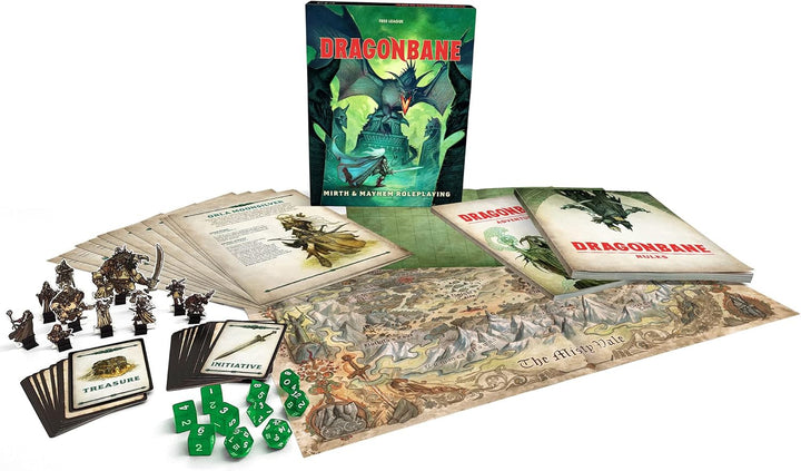 Dragonbane: RPG Core Set - Mirth & Mayhem Boxed Set, Free League Publishing, Includes-Dice, Rulebook