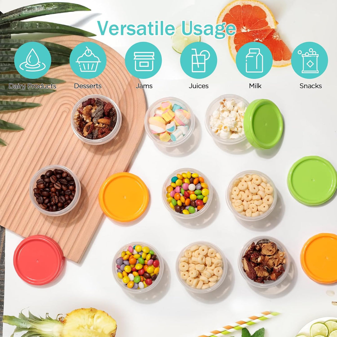 VINATO 18Pcs Frischhaltedosen Mit Deckel, 200ml Kleine Dosen Mit Deckel Plastik, Wiederverwendbare L