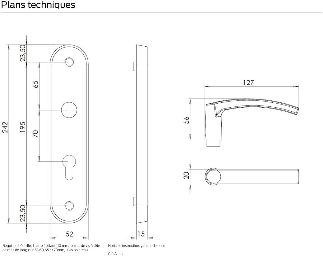 Bricard 9900051 Essential Werkzeugset, geschirmt, auf Platte, 9900191 Stütze + Stütze Bernstein, Stü