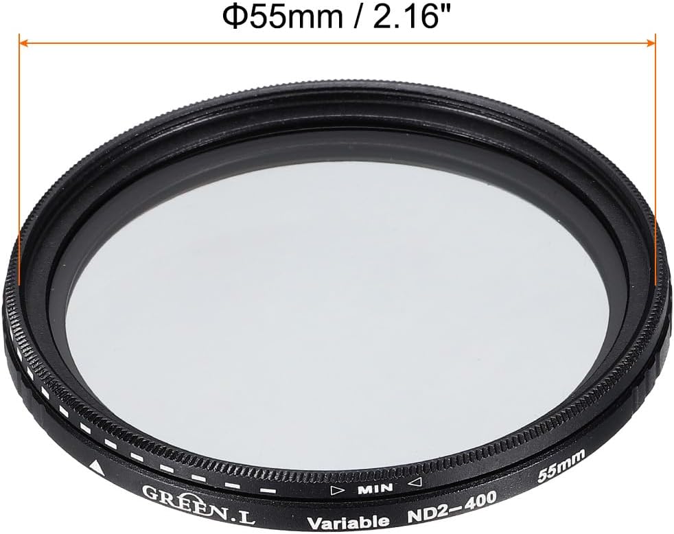 QUARKZMAN ND2-400 Objektivfilter Variabler Neutraldichtefilter 55mm Kreisförmiger ND-Filter Graufilt