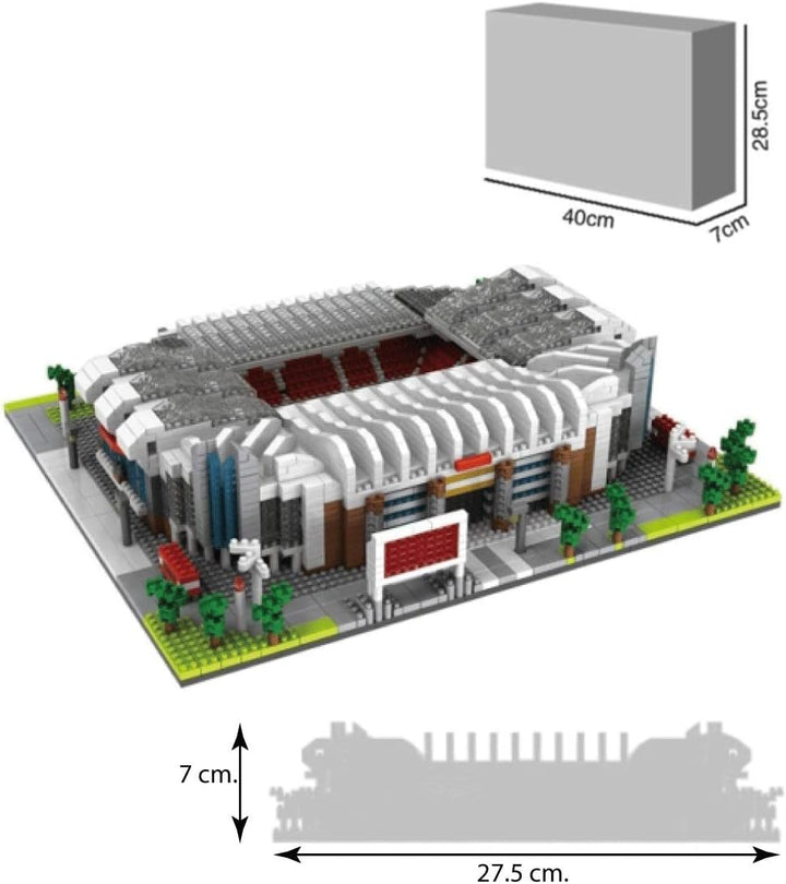 Atomic Building Manchester United Old Trafford Stadion. Modell zum Zusammenbau mit Nanoblöcken. Mehr
