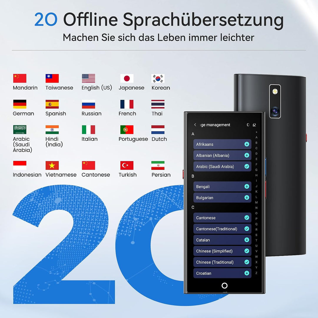KI Sprachübersetzer Gerät Kein WLAN Übersetzungsgerät mit Sprachausgabe | 5,5-Zoll Bildschirm Online