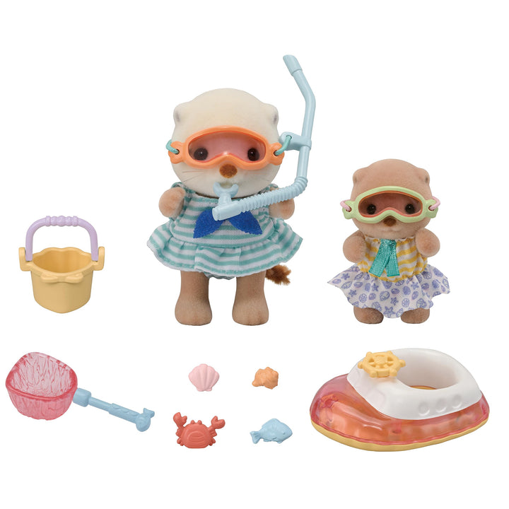 Sylvanian Families 5804 Seeotter Schnorchel Spielset, Set mit Tierfigur, Meerestiere, Spielzeug für