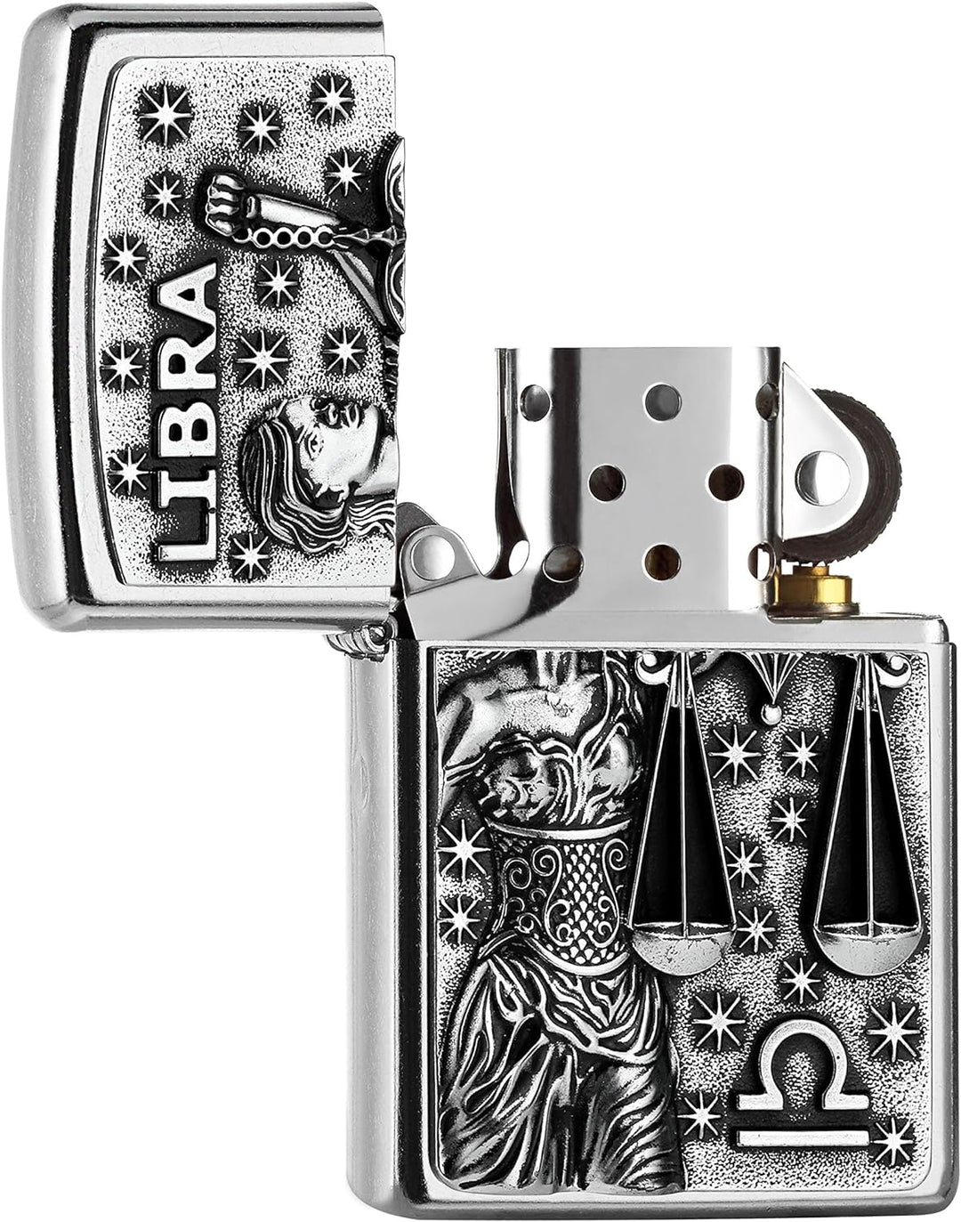 Zippo 2006502 PL 207 Libra Tierkr. V19 Feuerzeug, Messing, Design, 5,83,81,2