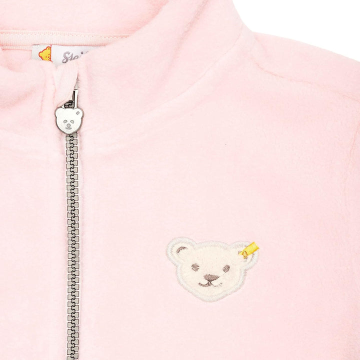 Steiff Unisex Kinder Fleecejacke Ohne Kapuze Jacke 92 SILVER PINK, 92 SILVER PINK