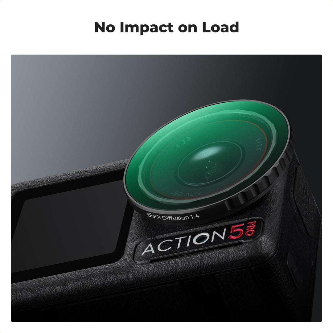 K&F Concept Push-in Black-Mist 1/4 Filter, Black Promist Filter für DJI Osmo Action 5 Pro, Cinematic