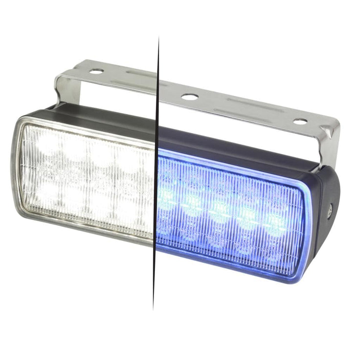 HELLA Marine Flutlicht 12-24V DC - 750 Lumen Sea Hawk XL - Schwarzes Gehäuse - Schwenkbare Schraubbe