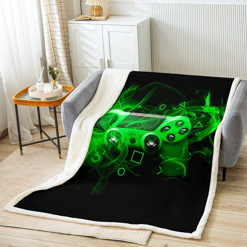 Tbrand Jugend Gamepad Kuscheldecke Kinder Gamer Decke 150x200cm für Jungen Mädchen Spiel Controller