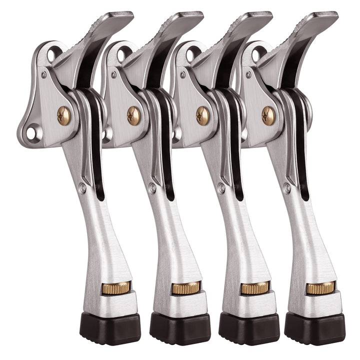 Türstopper, 4 Packungen Kickdown-Türstopper mit One-Touch, verstellbare Höhe und Gummispitze, 10,2 c