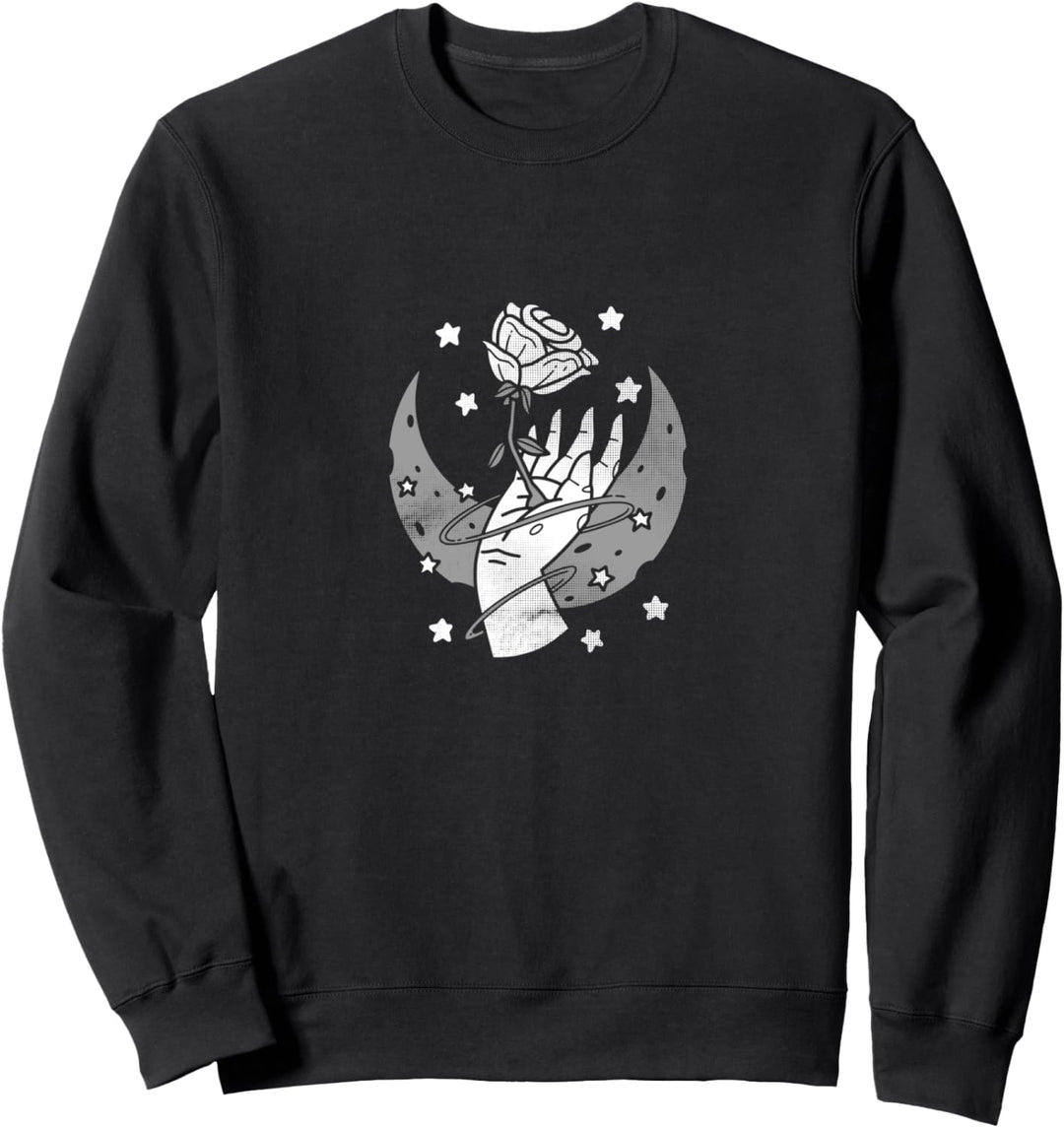 Occult Vintage Moon Rose Witchcraft Okkult Hexe Gothic Sweatshirt