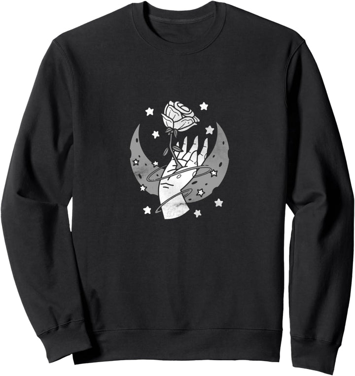 Occult Vintage Moon Rose Witchcraft Okkult Hexe Gothic Sweatshirt