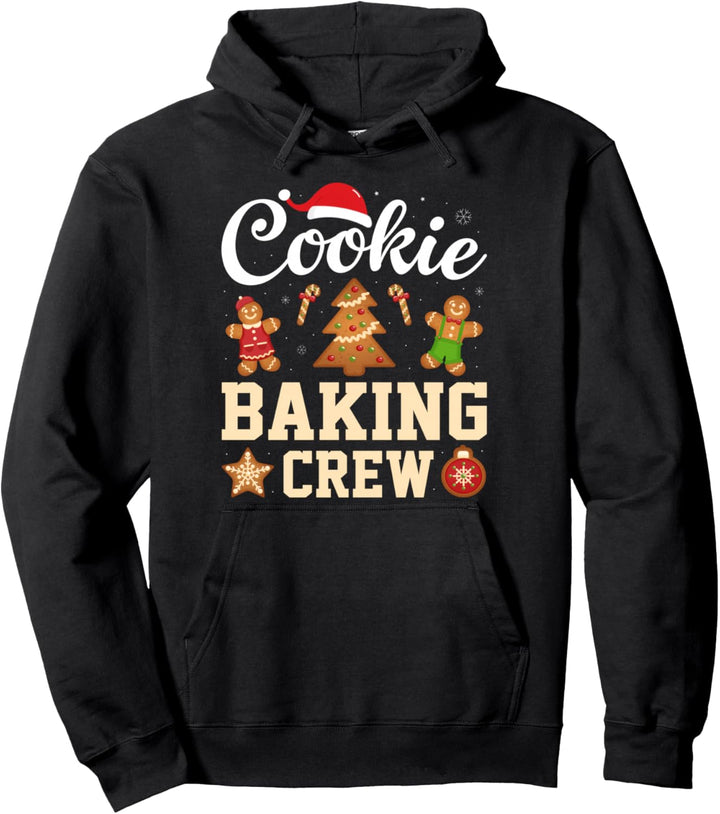 Cookie Baking Crew Christmas Santa Family Gingerbread Team Pullover Hoodie