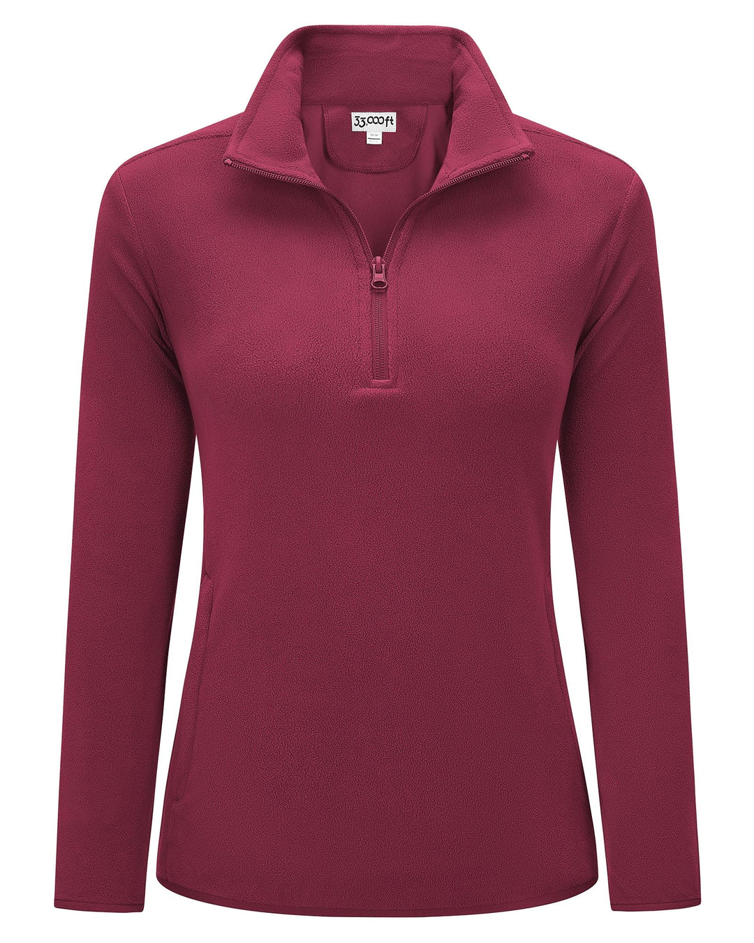 33,000ft Damen Fleece Pullover mit Halbreissverschluss Stehkragen Fleecepullover Sweatjacke Winter W