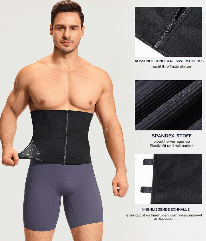 Gotoly Bauchweggürtel Herren Korsett Bauchweg Stark Formend Kompressionsshirt Taillenformer Hohe Ela