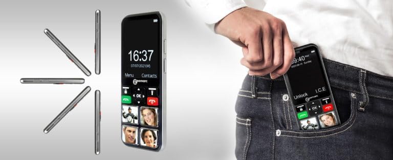 Geemarc CL8000 - Einfaches 4G-Handy mit grossen Fototasten, SOS-Funktion und verstärkter Lautstärke
