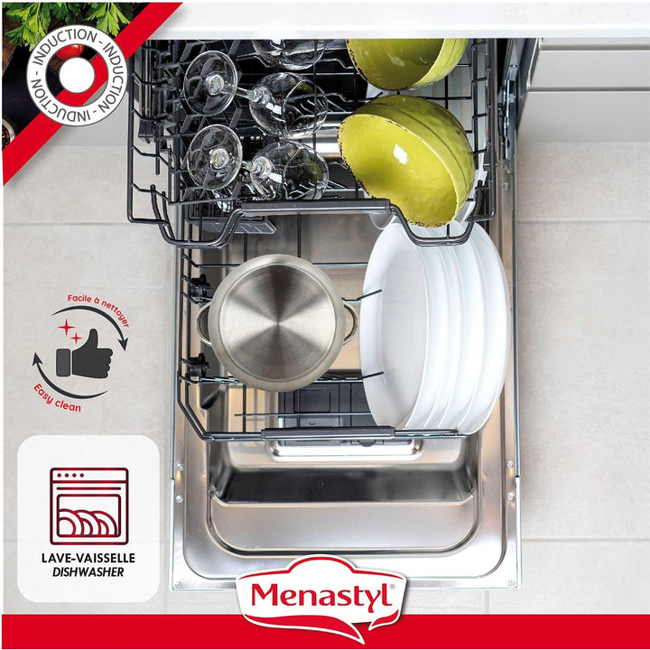 Couscoussier - MENASTYL - 4615450 - Edelstahl - 10 Liter - Für alle Herdarten geeignet, auch Indukti