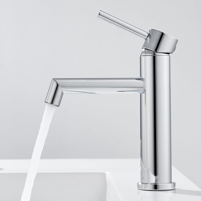 Ulytid Wasserhahn Bad Waschtischarmatur Chrom, Waschbecken Armatur Mischbatterie, Badarmatur mit Kal