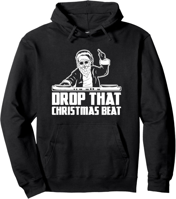Lass diesen Weihnachtsschlag fallen - Weihnachtsmann als Discjockey Christmas DJ Pullover Hoodie