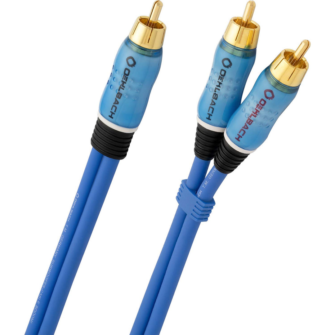 Oehlbach BOOOM 1000 - Subwoofer Y-Cinch-Kabel (2 x Cinch auf 1 x Cinch) - Druckvolle Basswiedergabe