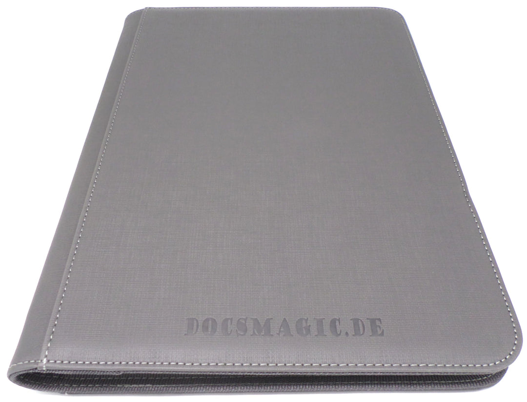 docsmagic.de Premium Pro-Player 12-Pocket Playset Zip-Album Silver - 480 Card Binder - MTG - PKM - Y