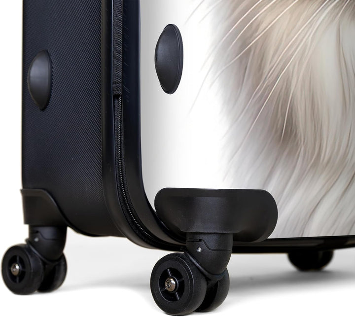 NoBoringSuitcases.com® Koffer XL Gross 77x51.5x28 cm Reisekoffer mit 4 Rollen Leicht Trolley Hartsch